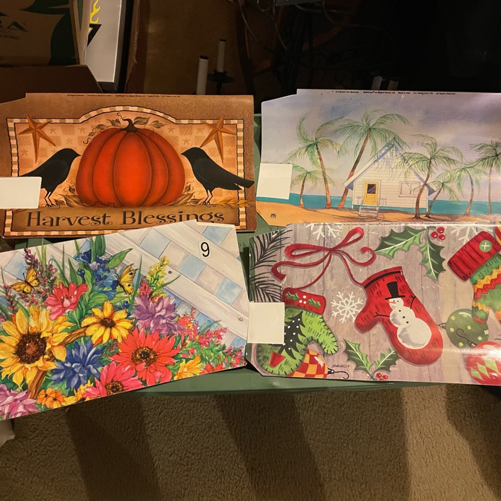 Four standard mailbox covers, great condition